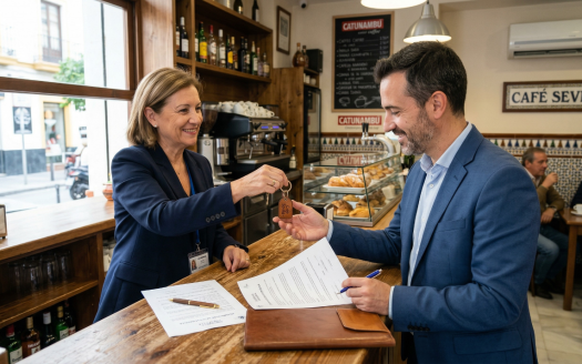 Firmando un traspaso