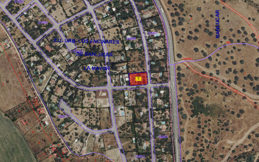 Solar urbano de 2.738 m² para 2 viviendas en Los Encinares, Sanlúcar la Mayor – Ref. SER26041